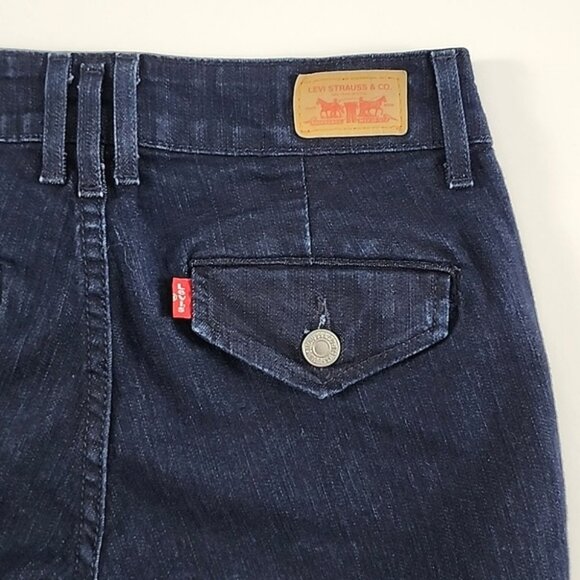 Levi's Women's Cargo Jeans Blue Denim Slim Skinny Zip Ankles Stretch Size 2M - Picture 3 of 14